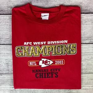Vintage 2003 Kansas City Chiefs AFC West Champions T-shirt